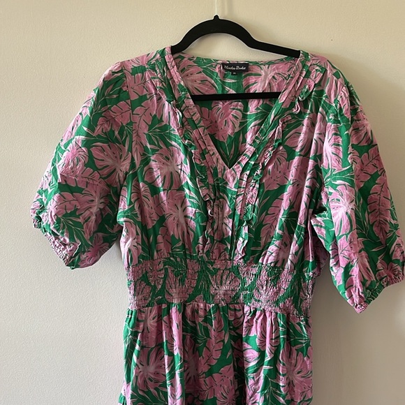 Meadow Rhodes Tropical print Maxi Dress SZ XL - Picture 3 of 5